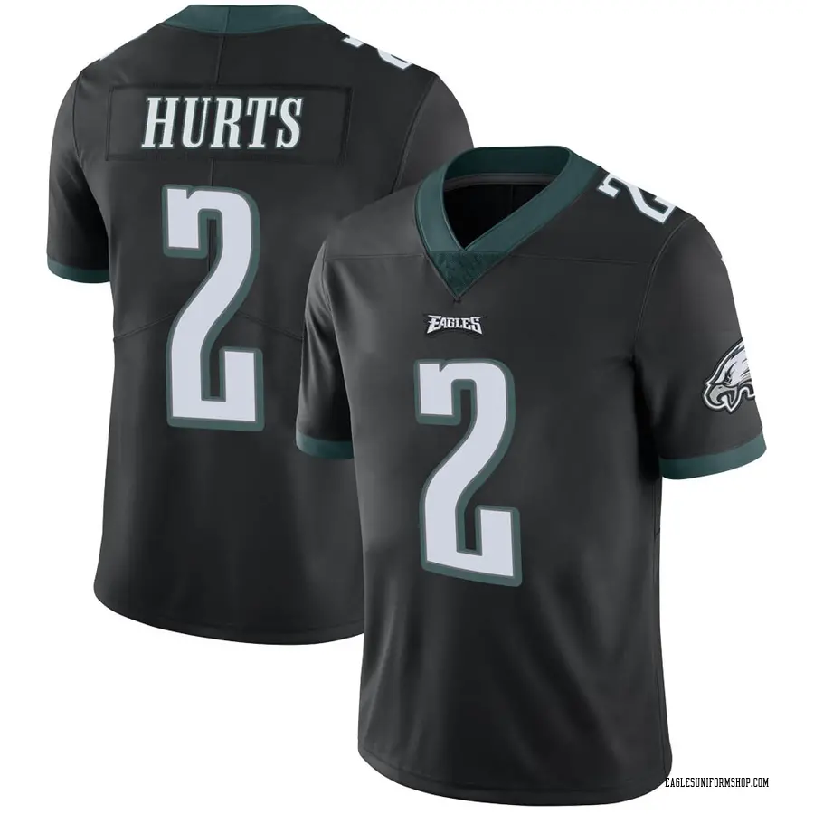 Jalen Hurts Jersey Black White Eagles Limited Vapor Untouchable Men