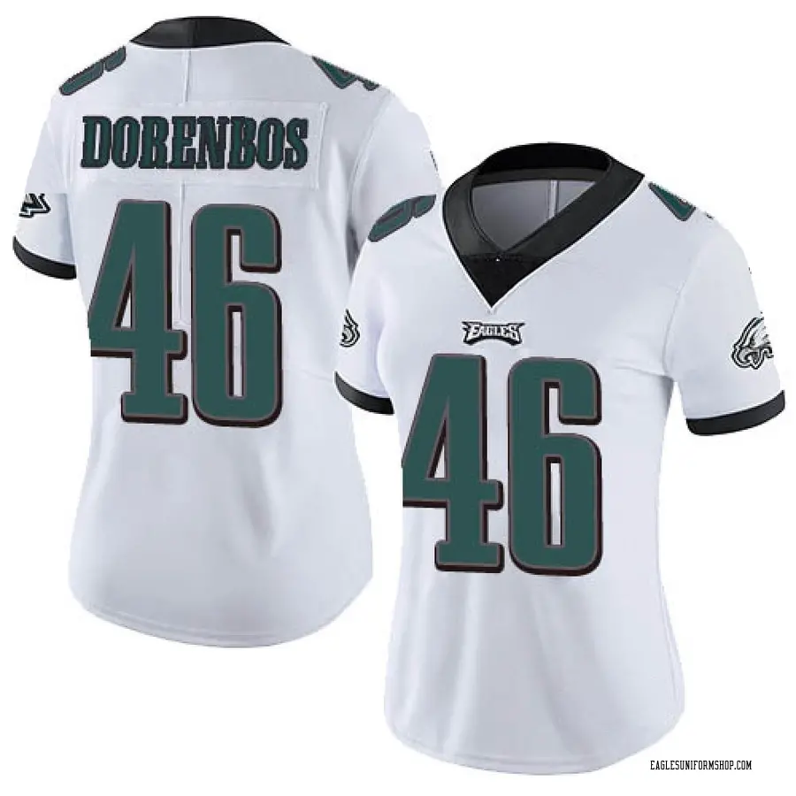 Nike Jon Dorenbos Philadelphia Eagles Women's Limited White Vapor  Untouchable Jersey