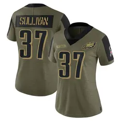 Jordan Mailata Philadelphia Eagles Men's Legend Olive Salute to Service T- Shirt